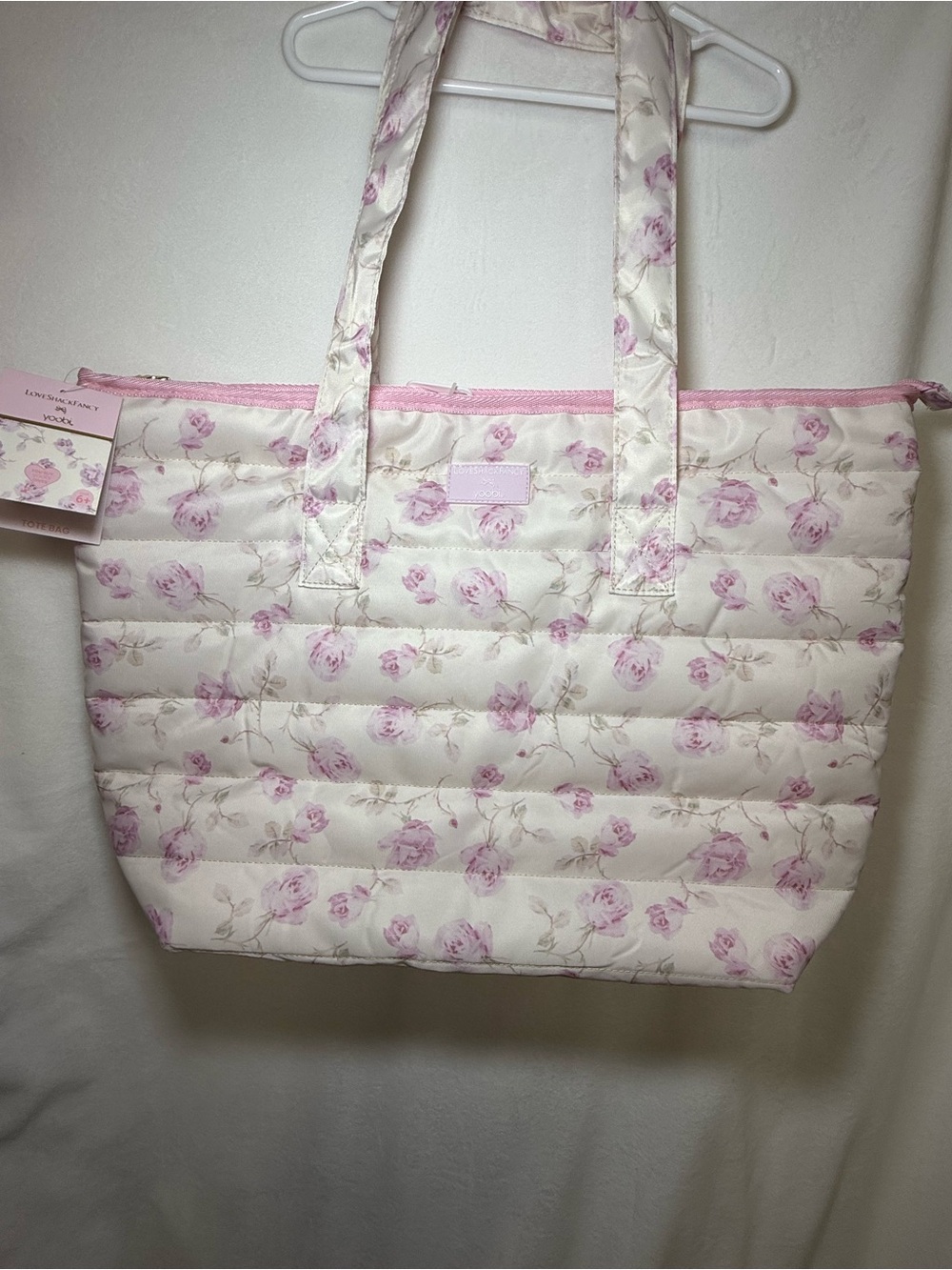 LoveShackFancy x Target Yoobi Ribbon Rosa Tote Bag